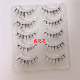 兔奶奶GM05漫画眼元气小恶魔假睫毛透明梗自然学生日常眼尾长簇状