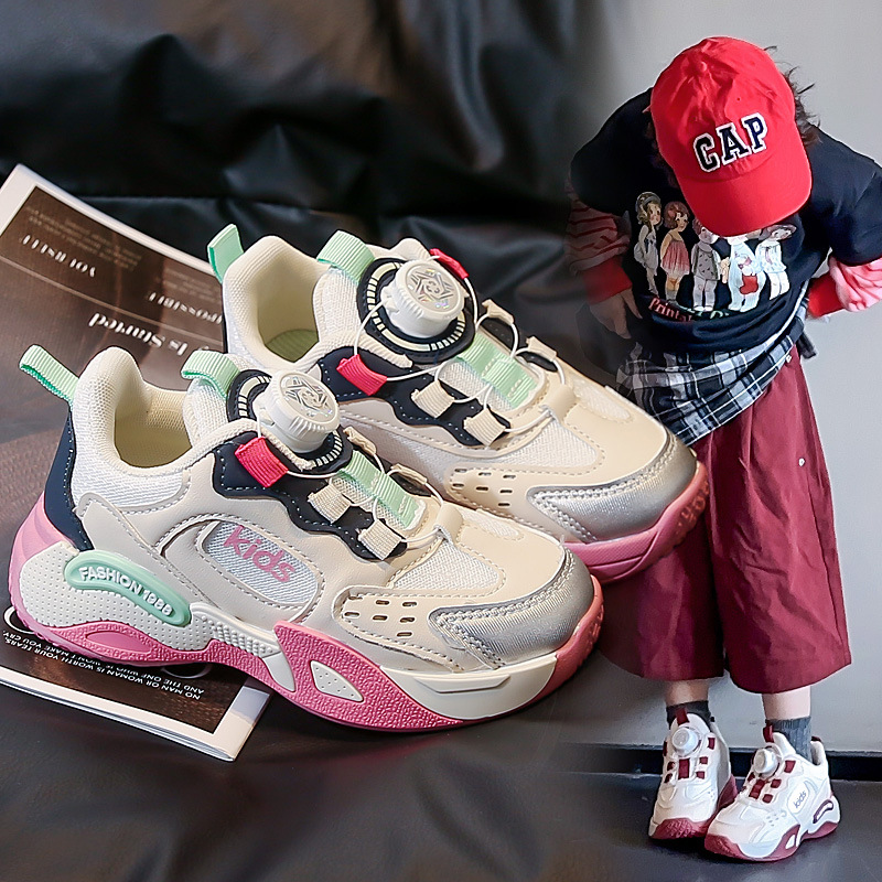 Scarpe da ginnastica robuste per bambini – Scarpe da basket in pelle PU impermeabili per ragazzi e ragazze – Leggere e antiscivolo per giocare all'aperto_voghion.com