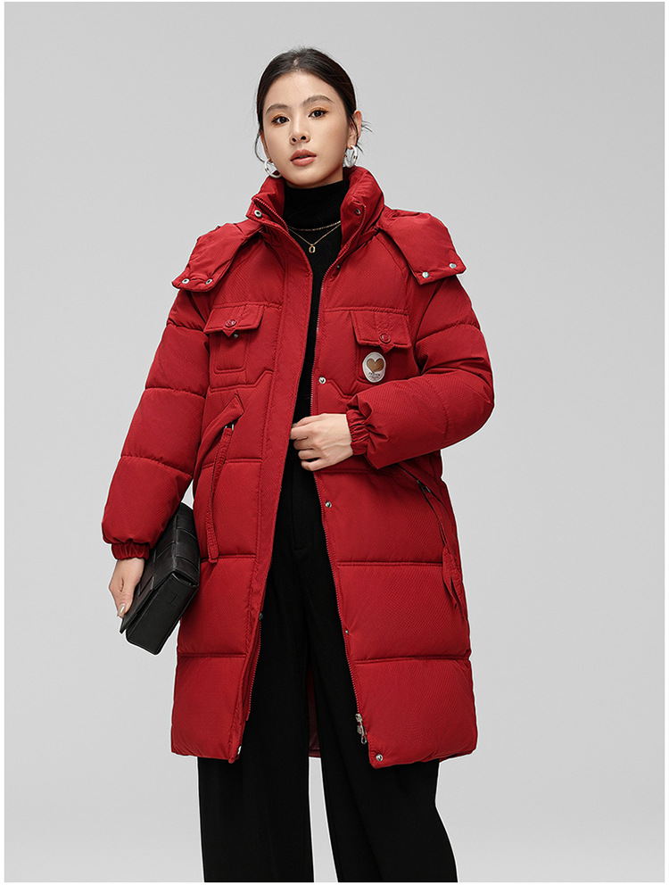 Women's Winter Coat Knee Length Hooded Cotton Jacket For Women_voghion.com
