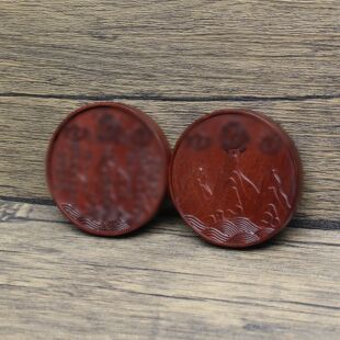 Lightning Strike Jujube Wood Shanhai Town Pendant Relief 46 Brand Taoist Instrument Play Handlehold Wooden Crafts Factory