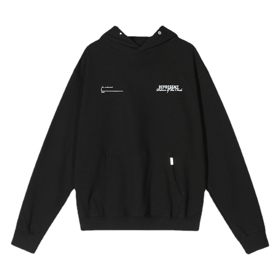 Marea de la calle REPRESENT American Otoño e Invierno eslogan Logotipo de impresión suéter con capucha casual de los hombres Sudadera con capucha de pareja de las mujeres