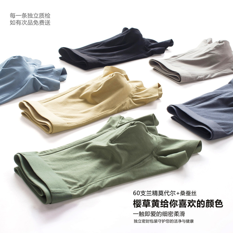 5A mulberry silk 60 modal men's underwear wholesale seamless antibacterial men's underwear men's modal a generation of hair