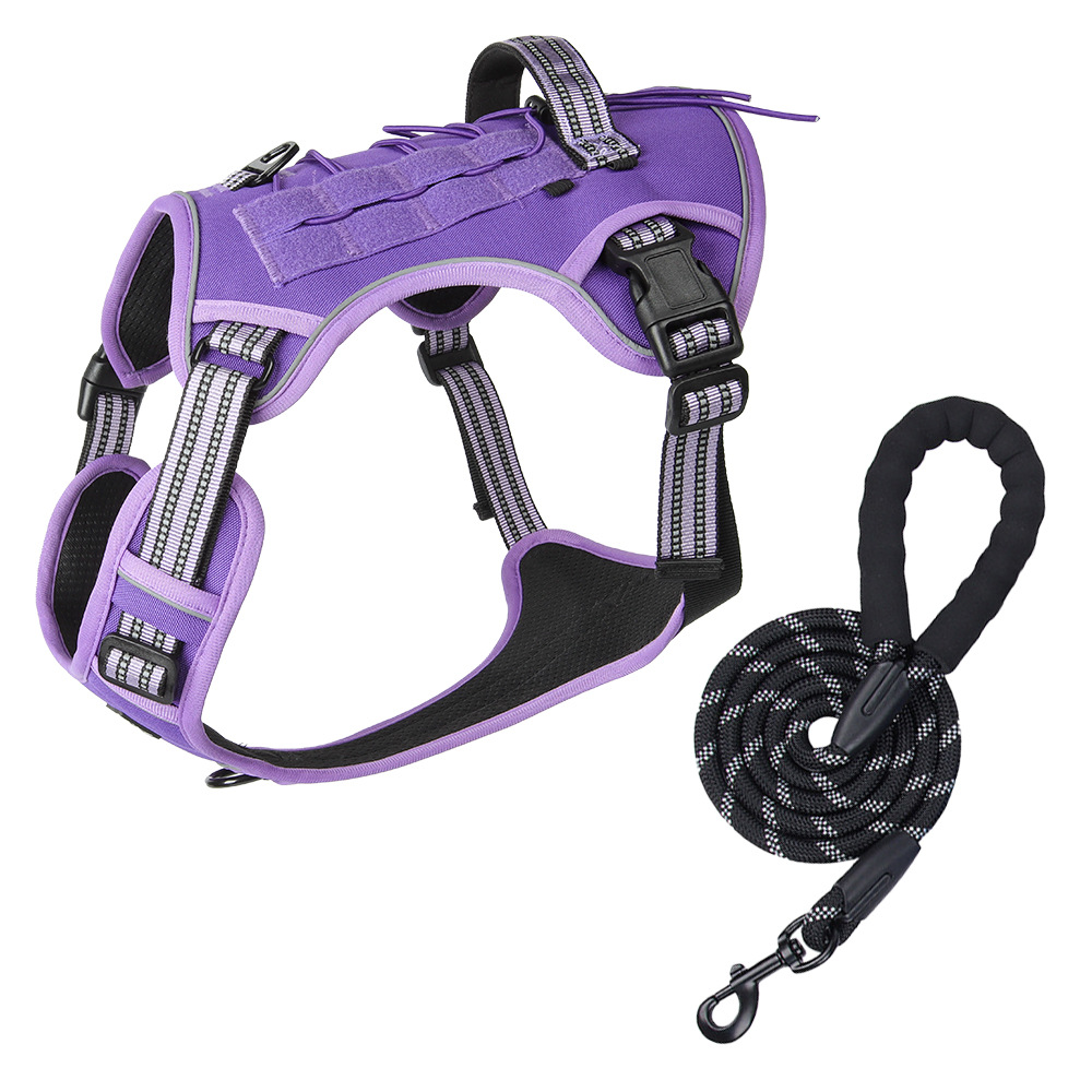 Chaleco táctico multifuncional entrenamiento al aire libre a prueba de explosiones estampado una sola chaleco de pecho táctico cinturón de pecho gran cuerda de tracción de perro