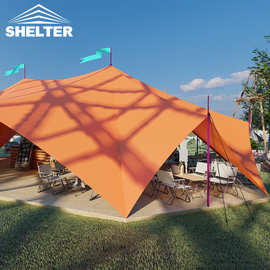 赛尔特帐篷工厂定制大型户外大号天幕帐篷露营地服务中心遮阳棚房