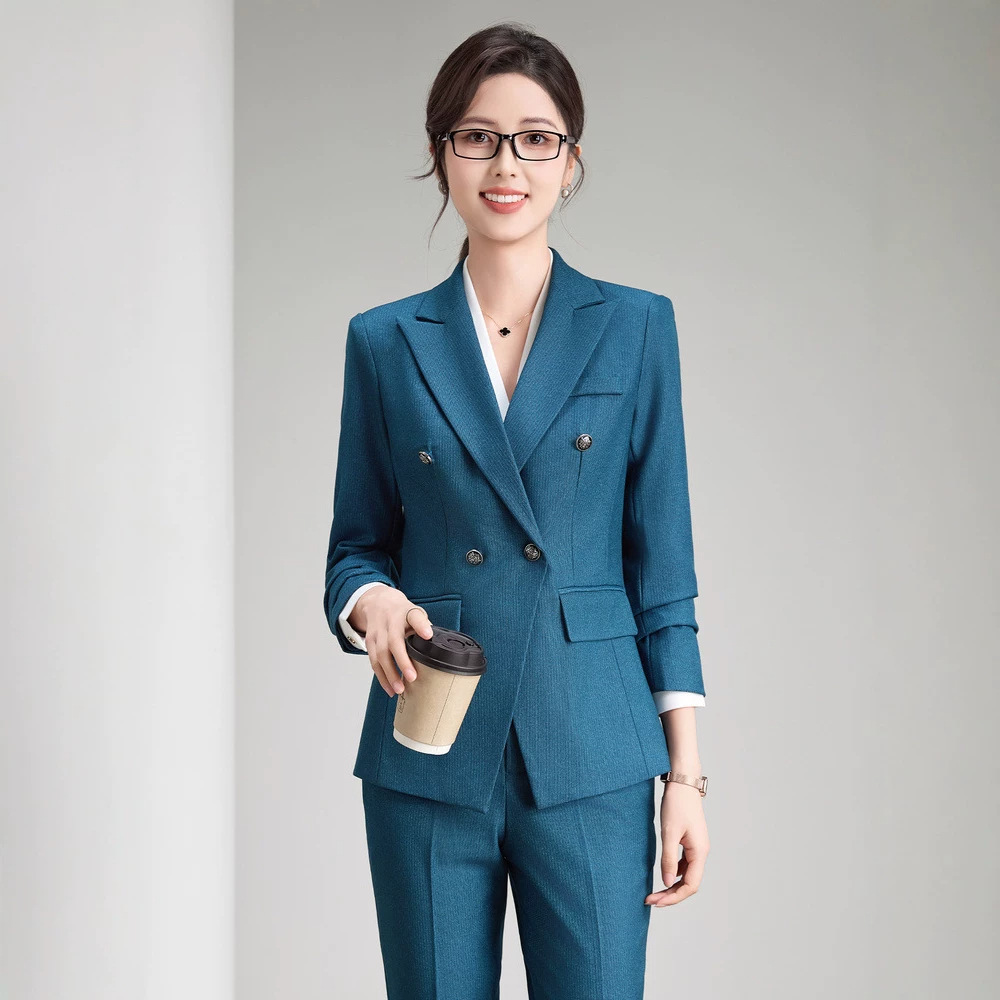 High-end women's suit set, professional formal wear, suitable for spring and autumn, workplace commuting, and college student interviews; suit jacket.
