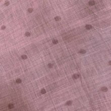 粉色波点苎麻面料现货苎麻布料 春夏天轻薄透气做裙子布料厂家