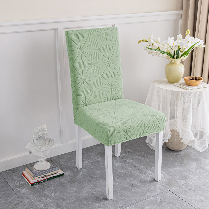Personalizado transfronterizo simple comedor pequeño silla curva cubierta elástica cubierta taburete cubierta asiento de mesa de comedor estilo moderno minimalista