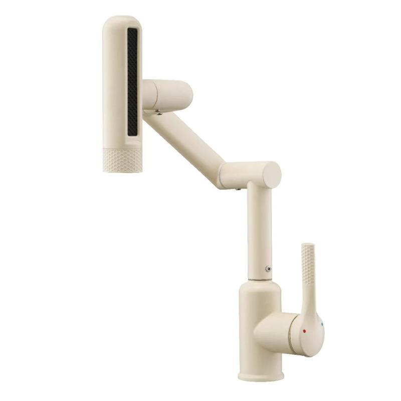 Gato afortunado de acero inoxidable brazo robótico grifo de cocina para el hogar fregadero de extracción multifuncional de cocina grifo de lavabo