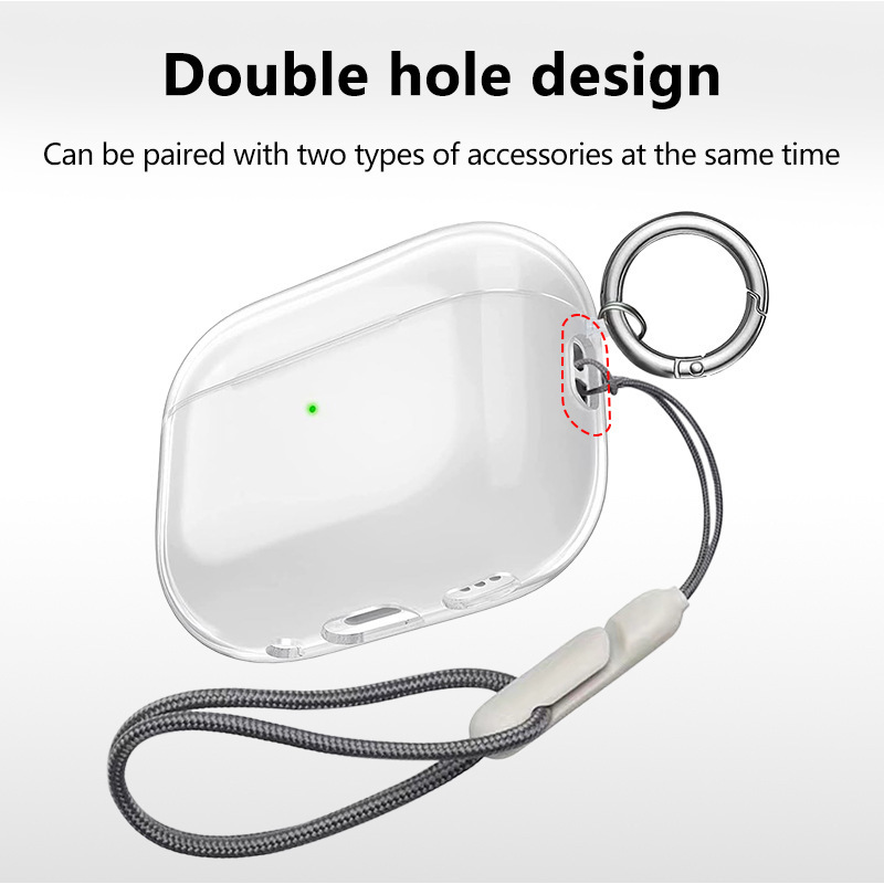 Factory Suitable Airpodspro3 Headphone Case New Apple AirPods Pro3 Transparent Tpu Protective Case Transparent