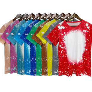 Cross-border hot transfer tie-dye T-shirt sublimation any pattern T-shirt wholesale