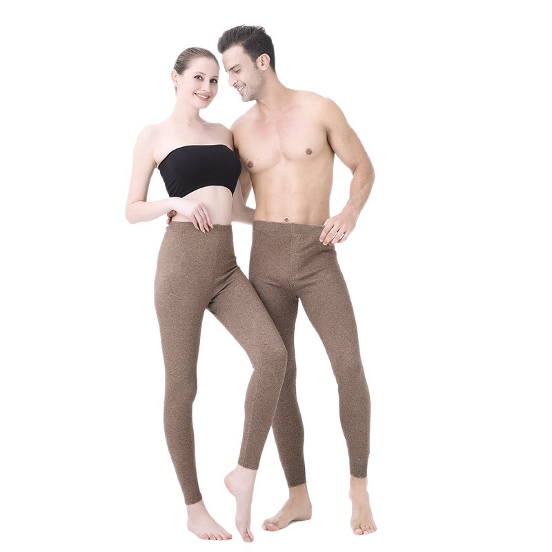 Quần len nam mùa thu đông dày ấm, lưng cao, chất cashmere legging — Màu xám đậm của nam giới