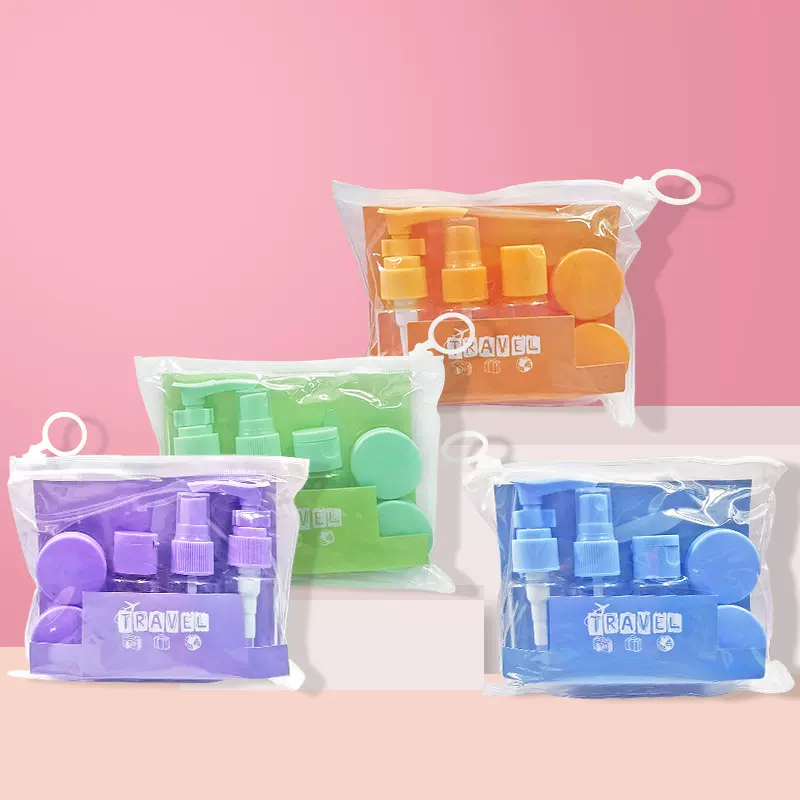 旅行分装瓶套装透明化妆品塑料瓶乳液瓶便携面霜瓶喷雾空瓶6件套