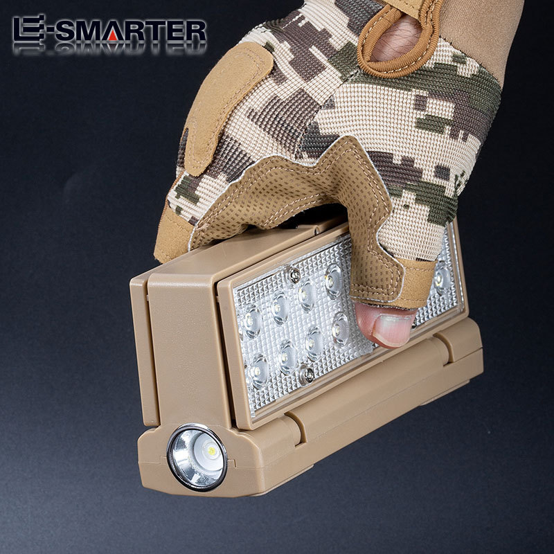 Transfronterizo portátil al aire libre camping luz solar banco de energía plegable luz lateral iluminación de emergencia carga camping Luz