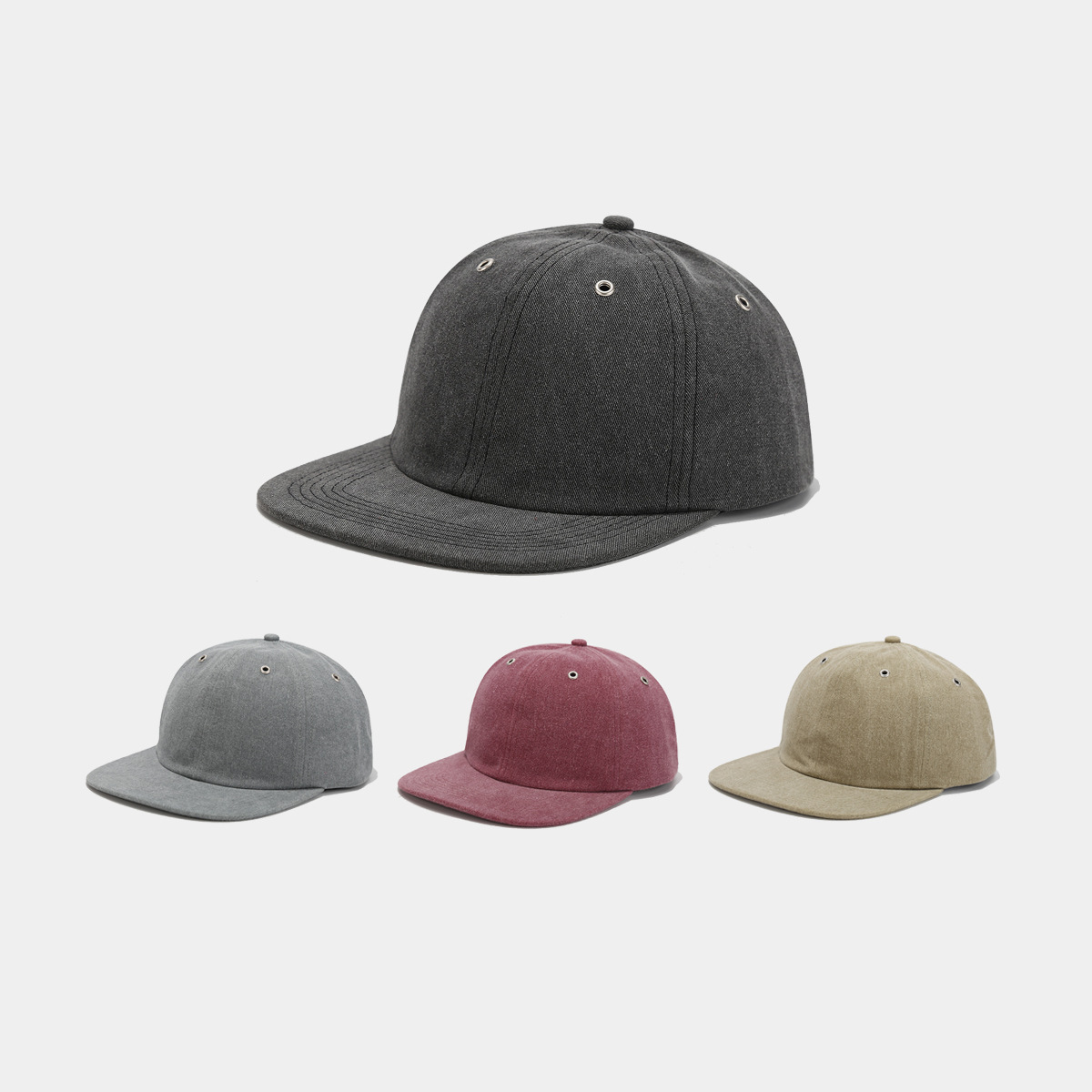 Sombrero de béisbol japonés de estilo retro de color sólido con bordes anchos, sombrero de pareja, sombrero de hip-hop de moda coreano image 1
