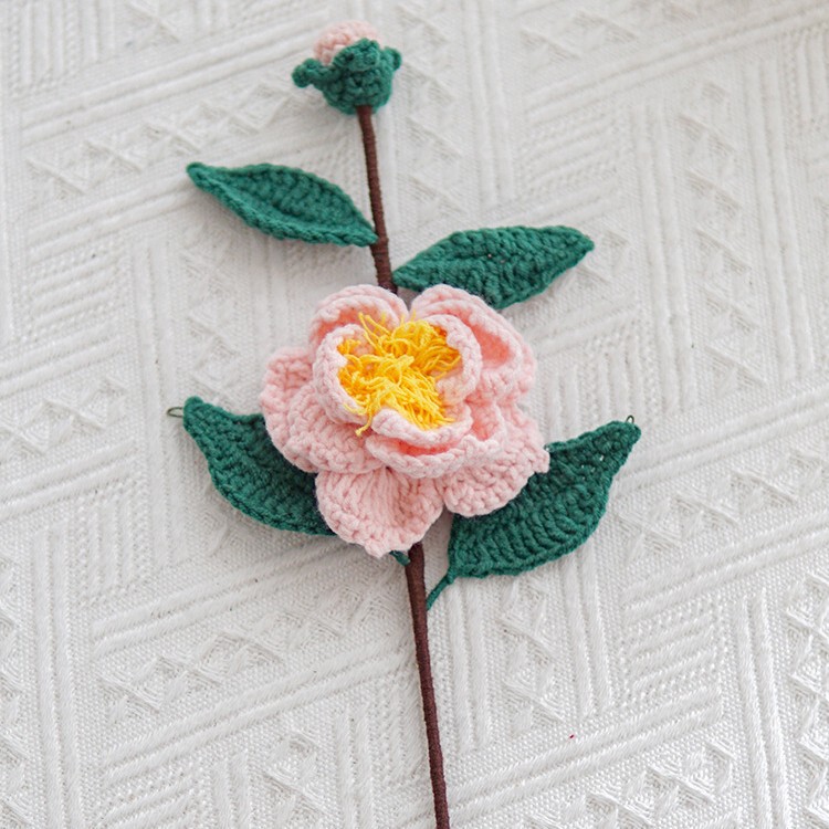 クロスボーダーの手編みの完成品の小さい花束は花の毛糸のメリヤスの花束を模倣します。|undefined