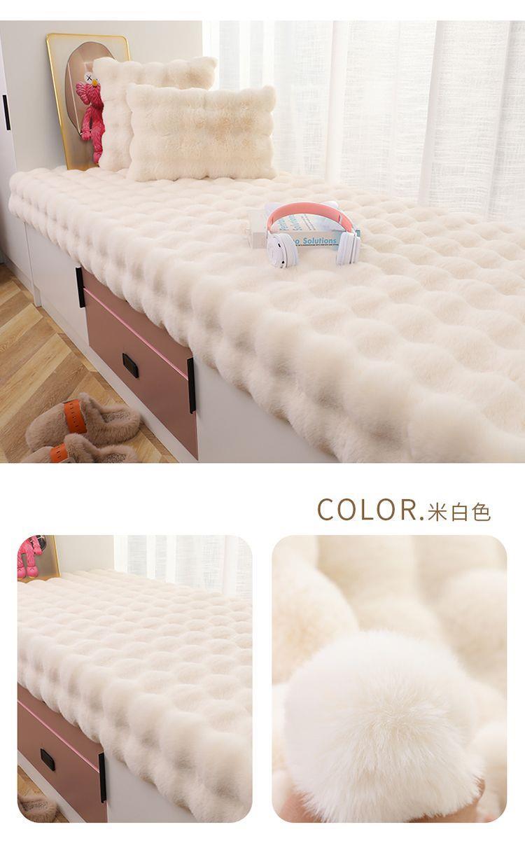 New Chinese-Style Large Red Chair Cushion, Faux Cashmere Door Mat, High-End Blue Carpet for Living Room Decoration and Grand Opening
