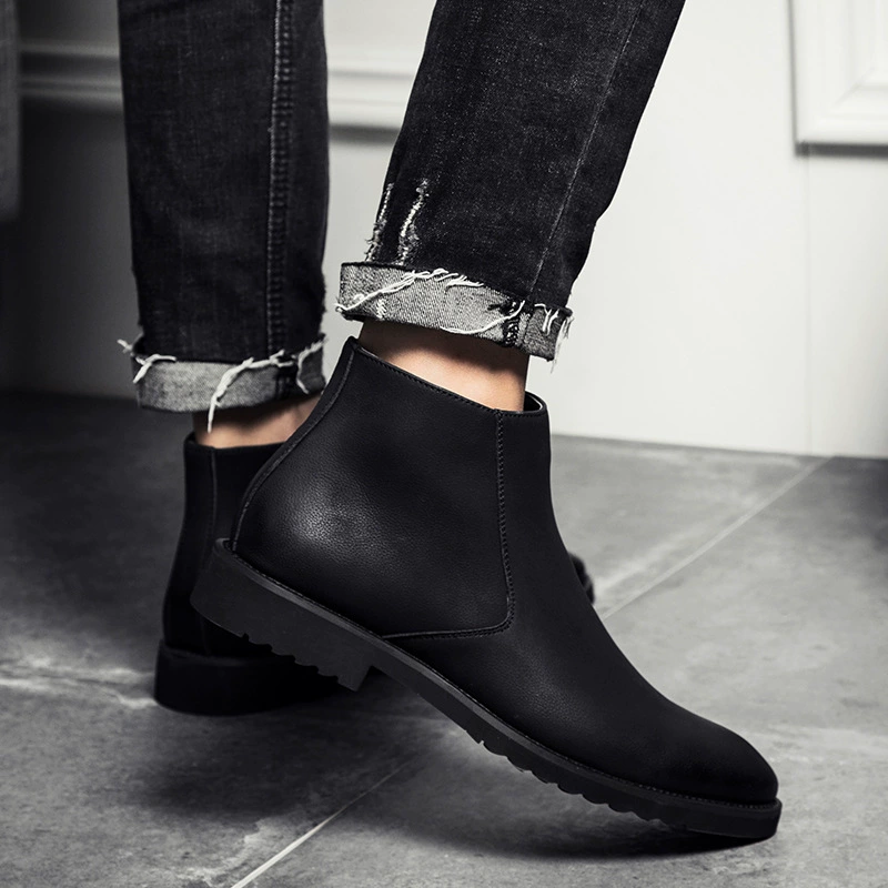 Мужская мода Челси сапоги наконечные