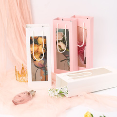 Window transparent gift bag, Goddess Day single paper bag, flower gift bag, souvenir packaging, window tote bag