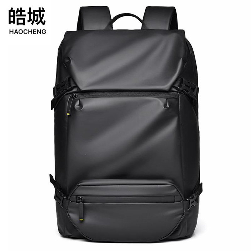 2024 nueva mochila de película de cuero para hombre, mochila de viaje de gran capacidad para negocios, mochila de viaje, mochila escolar ligera al por mayor