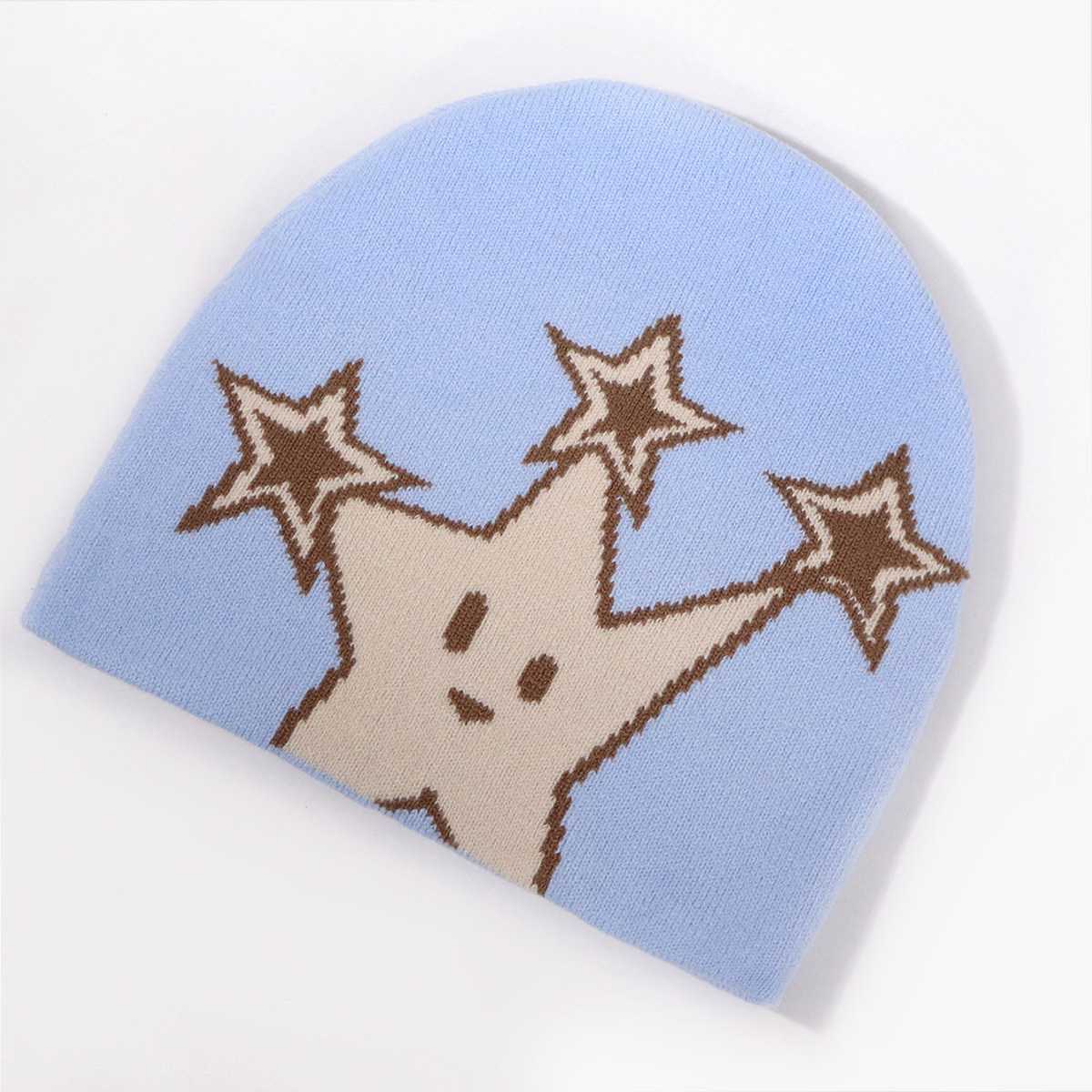 Unisex Star pattern knitted hat personality trend fashion outdoor sports cold and warm_voghion.com