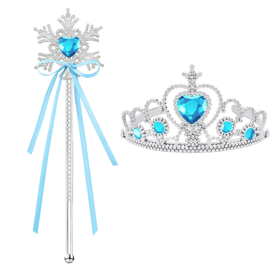 Frozen elsa assepoester cosplay accessoires ketting oorbellen_voghion.com