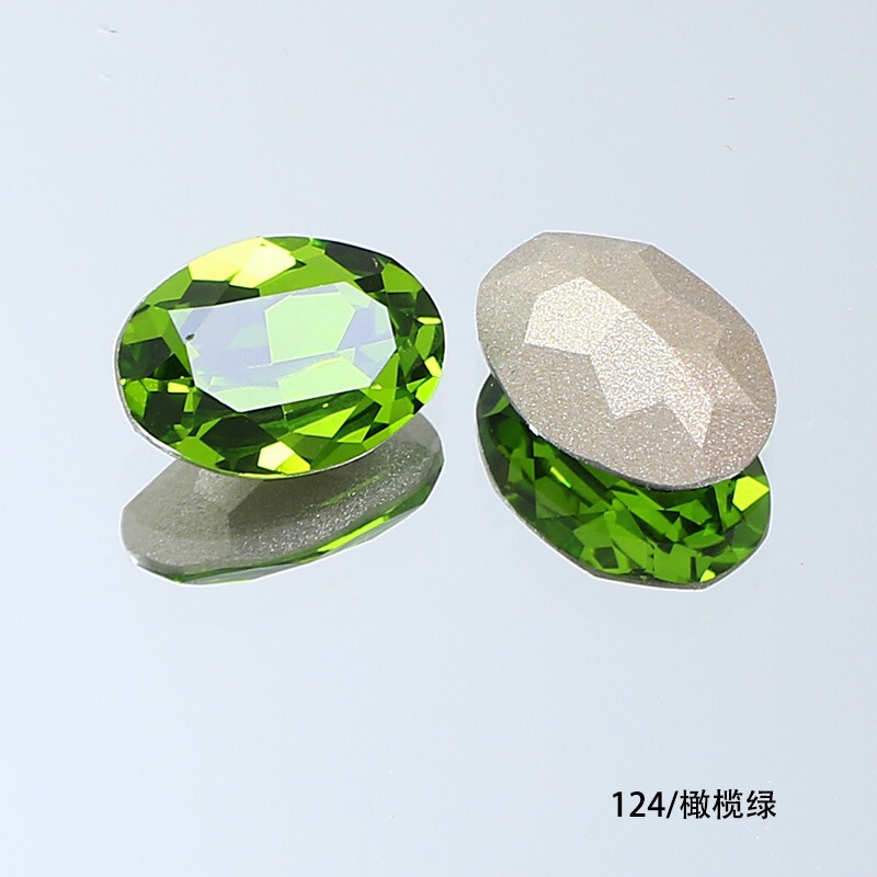 东洲水晶18*13大椭圆尖底钻甄选优质K9水晶爆闪镀银饰品配件工厂|undefined