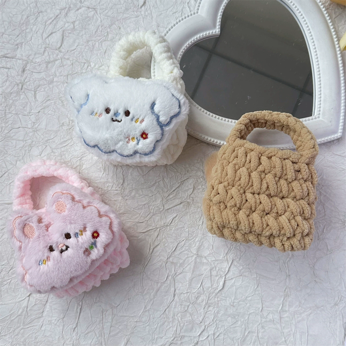 Подлинно тканый милый крючком handmade, наушники, плюшевый переносной мешок, кошелек, маленькая сумка, кулон, кукла, милые животные, новая коллекция