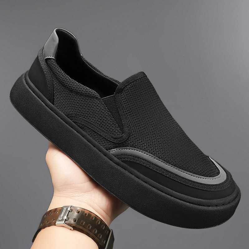 Zapatos de hombre nuevos 2026 primavera mallas antiodor suela suave conducir deportes ociosos convenientes para usar zapatos planos de pedaleos