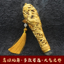 金色立式线香炉 国风檀香炉 新款香筒古典礼盒套装便携小号熏香炉
