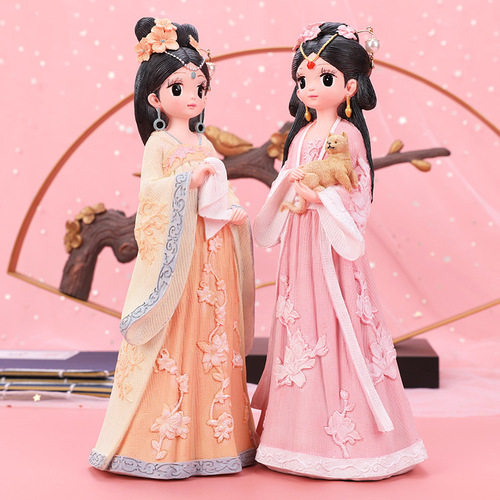 Creative antique girly resin ornaments new national style home decoration ornaments student birthday gifts photography decoration