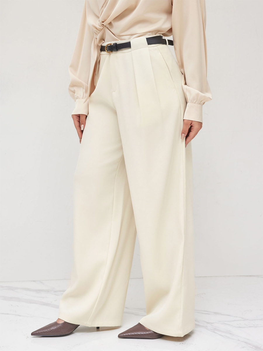 Trajes sueltos transfronterizos, pantalones de piernas de camisa, Europa y los Estados Unidos, otoño y invierno de 2025, nuevos pantalones rectos de cintura baja, temperamento de pantalones de viaje, mujeres