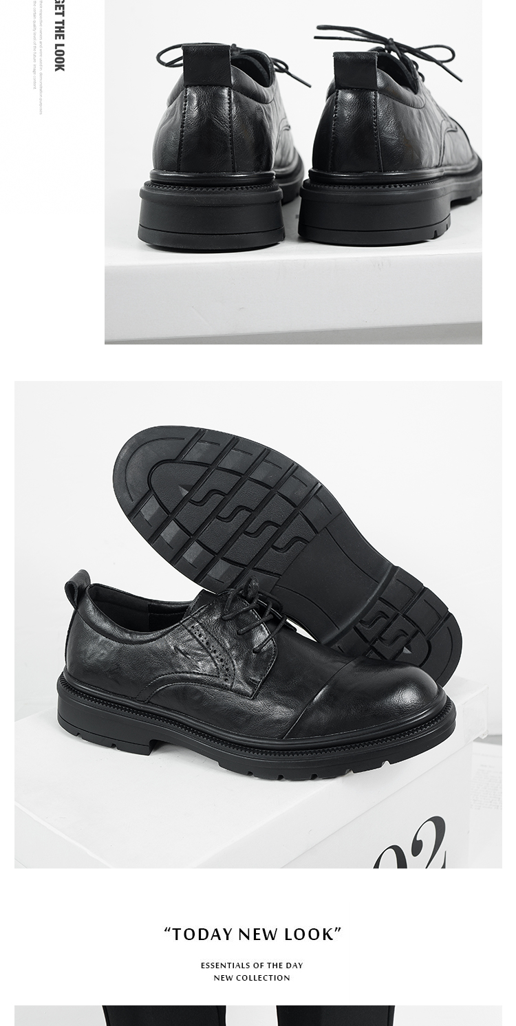 ShoeVault Spring Men's Casual Formal Business Style British Derby Leather Wedding Groom Shoes Men_voghion.com