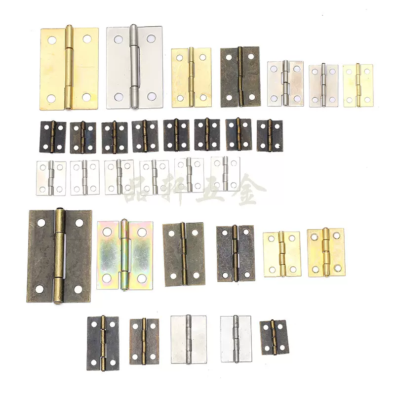 五金装饰配件多规格长形仿古合页木盒直角合页家具合页 铁质铰链