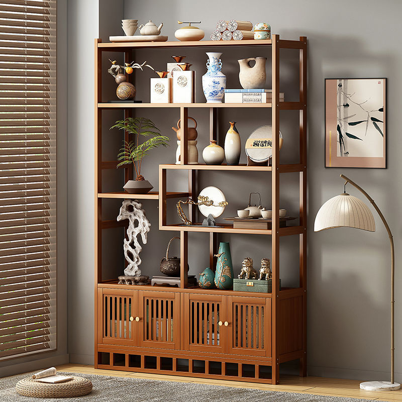 博古架摆件办公室茶室博物架多宝阁置物架客厅古董隔断中式展示柜