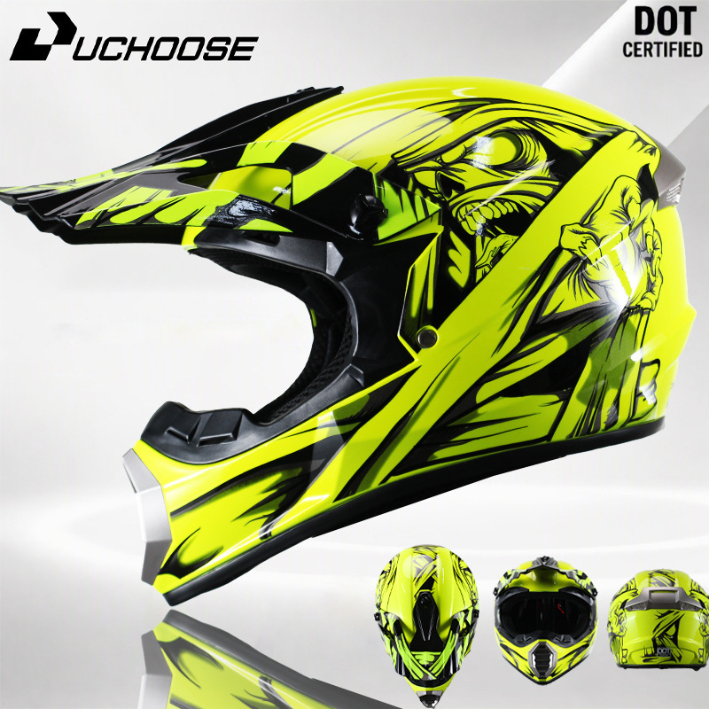 Teenager mountain off-road helmet, motorcycle full-face safety helmet, wear-resistant, sun-protective riding helmet