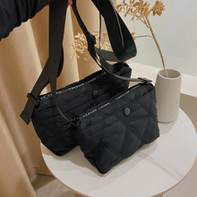 跨境质感包包女大容量挎包 春夏新款潮时尚小众菱格单肩饺子包
