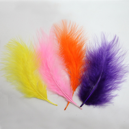 Whole Turkey Feathers, Full Length 10-15cm, Raw Feathers, Bleached and Dyed, DIY Fan Decoration, Car Decoration, Lace Craft, Decorative Materials