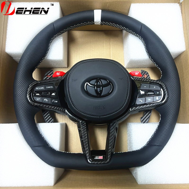 Suitable for 19-26 Toyota Supra racing steering wheel MK4 MK5 A90A91 modified carbon fiber steering wheel