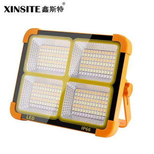 Cross-Border Solar Charging Led Floodlight Outdoor Camping Style Night Fishing Power Outage Emergency Light Portable Handheld Night Market Light