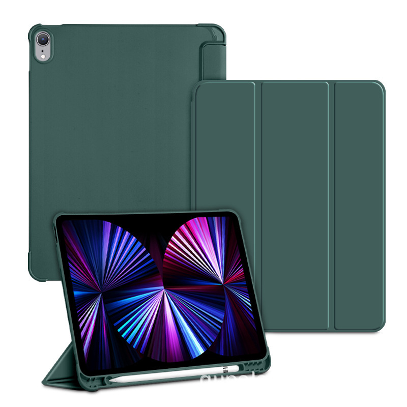Ipad保護カバーpro10.5ペン付き溝10.2磁気吸引air 5皮カバーmini6三つ折りtpuソフトケース|undefined