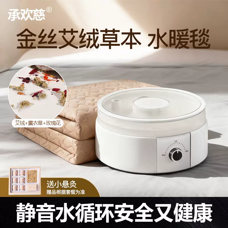 承欢慈金丝艾绒水暖毯水暖电热毯双人电褥子床上加热垫毯水暖炕垫