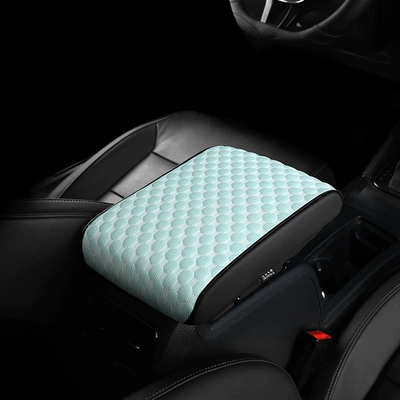central armrest pillow, Armrest box - ice-silk-armrest-box-light-green