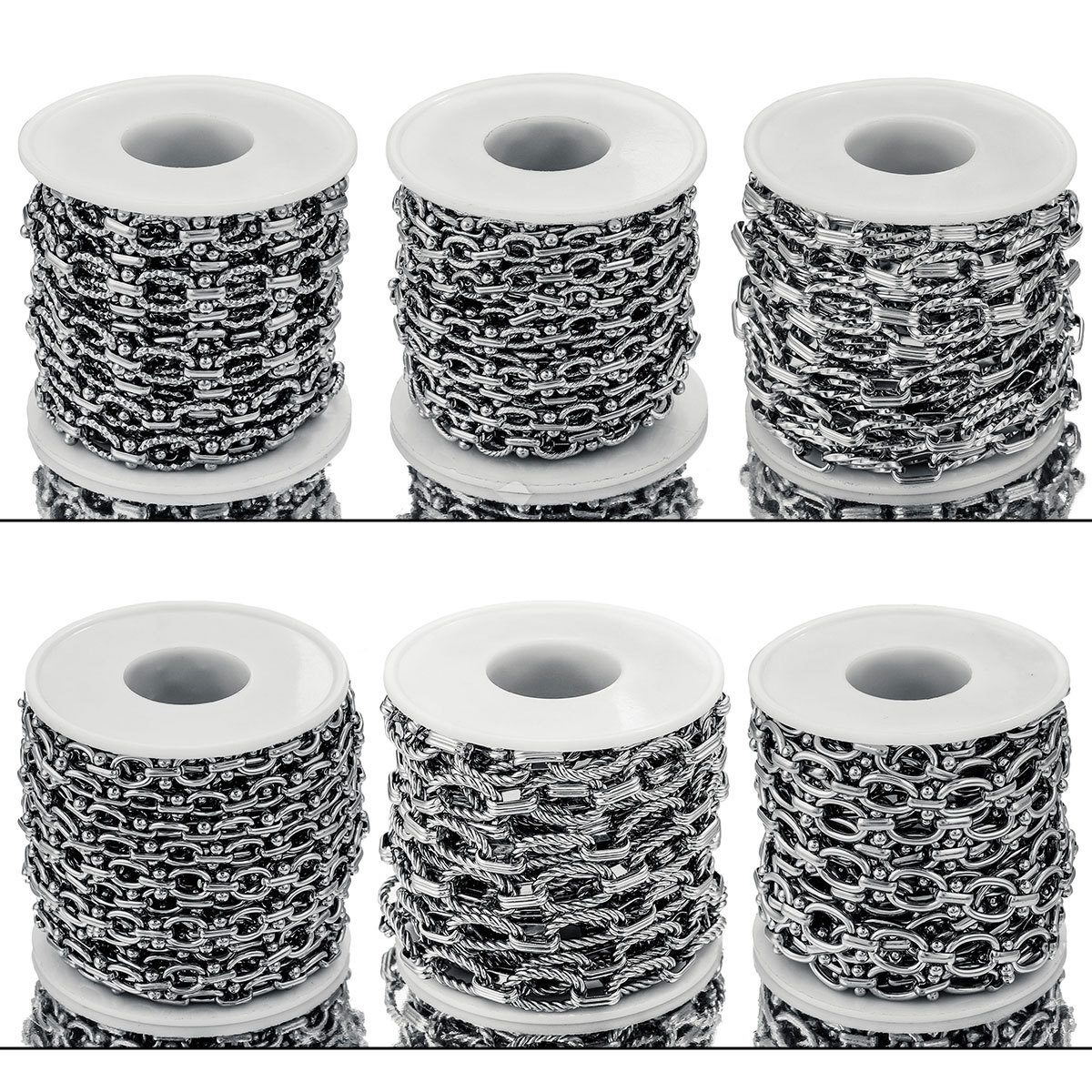 Nuevos huevos de hebilla de huevo de acero inoxidable cadena no decolor personalidad punk pulsera collar joyas cadena diy