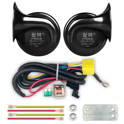 other 2V-24V waterproof and moisture-proof – Car horn/tweeter - 12v-snail-horn-pair-relay-double-horn-universal