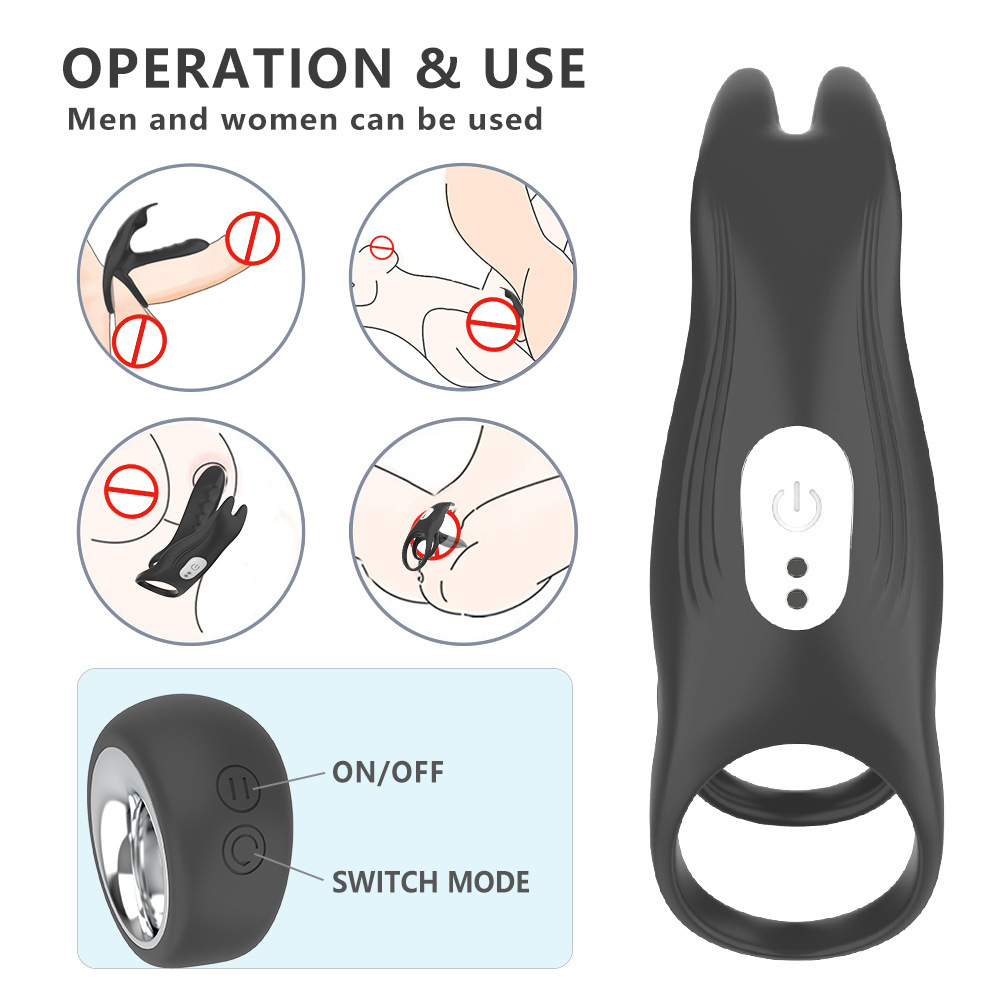 Black Fox Remote Control Vibrating Ring