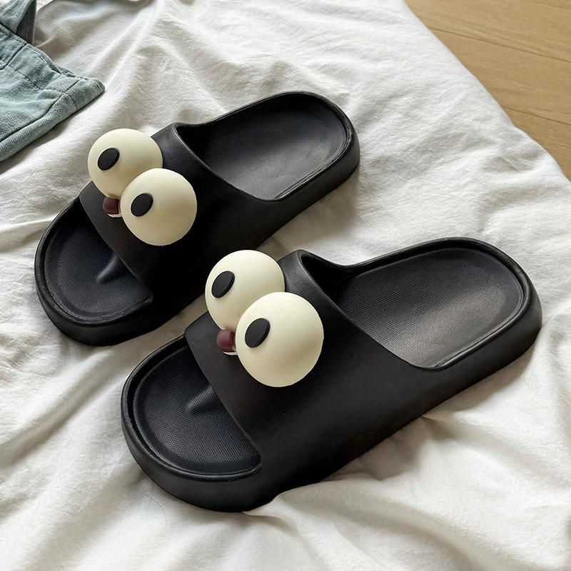 Женские тапочки с большими глазами, летняя верхняя одежда, женские тапочки, новые тапочки из ЭВА, домашние сандалии на мягкой подошве, мужские сандалии