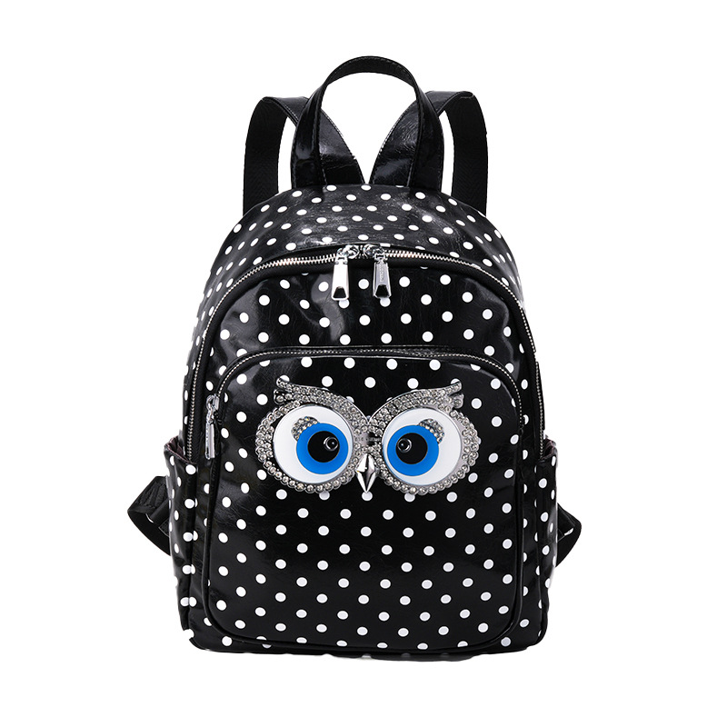 Mochila de moda damas onduladas de moda mochila de estudiantes con cremallera de gran capacidad de diseño de viaje de moda 2881 #