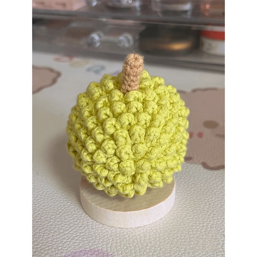 新手初学解闷手工编织diy材料抱毛线钩针可爱榴莲团子挂件钥匙扣