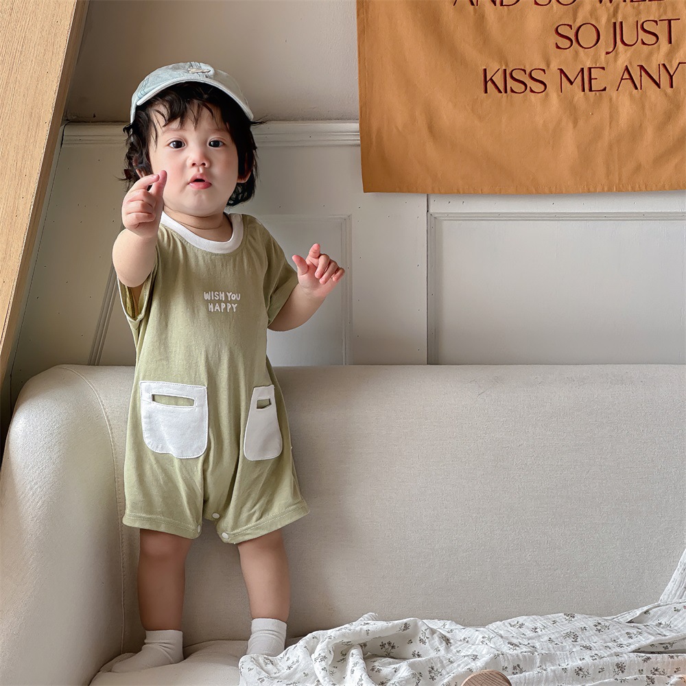 [Liquidación de verano para bebés y niños] mono de bebé verano nuevo traje de bebé ligero y transpirable