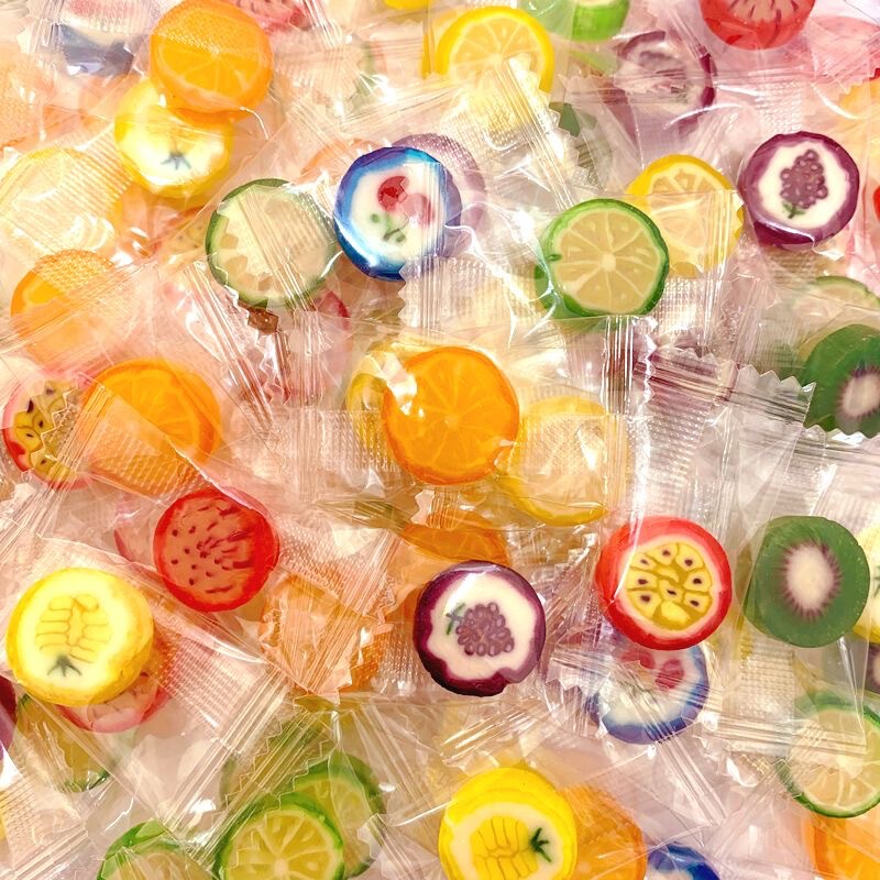 Fruit Slices Internet Celebrity Hard Candy Creative Handmade Mixed Hard Candy Snacks Snacks Wholesale